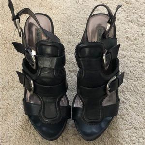 Charles David Black Platform Shoes